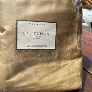Pair of Gold, Pottery Barn, Silk Dupioni Drapes